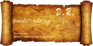 Danó Róza névjegykártya